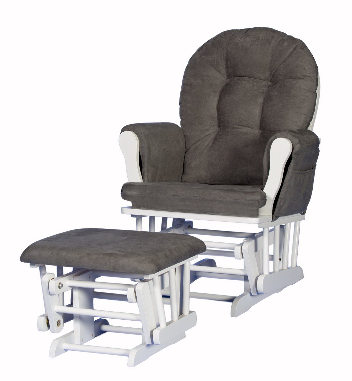 Stork Craft Hoop Glider And Ottoman White Beige Home Design Ideas