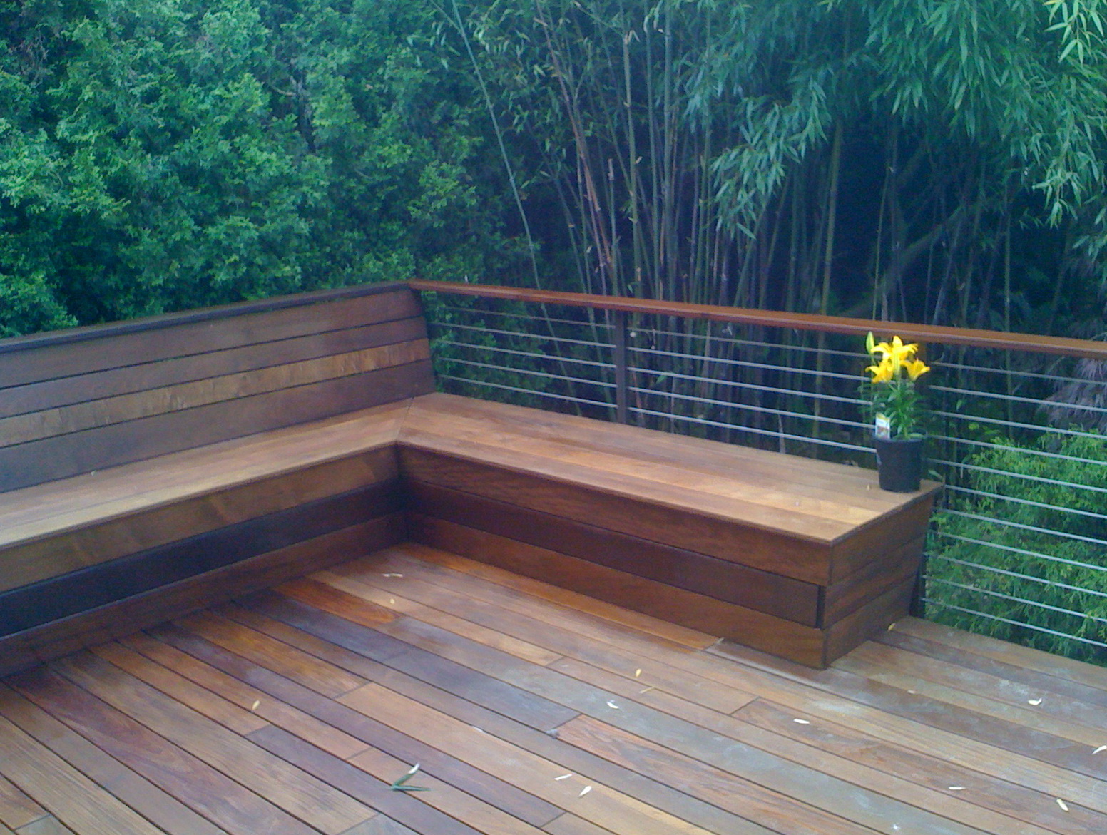 Deck Benches With Backs Home Design Ideas