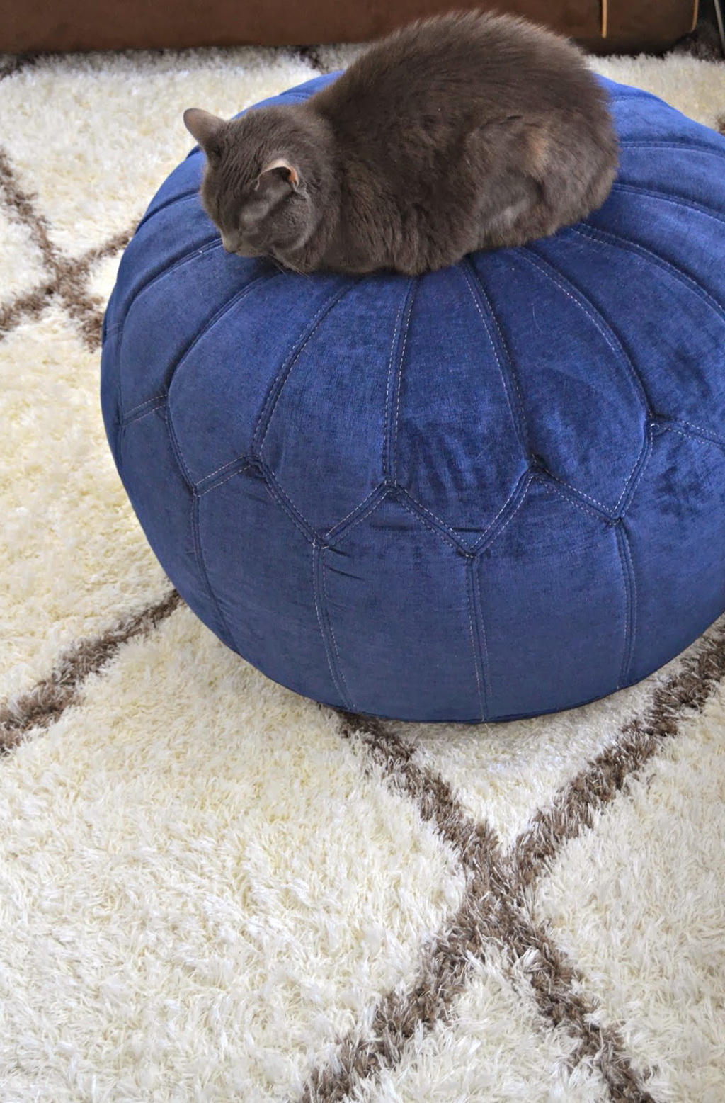 Navy Blue Ottoman Slipcover Home Design Ideas