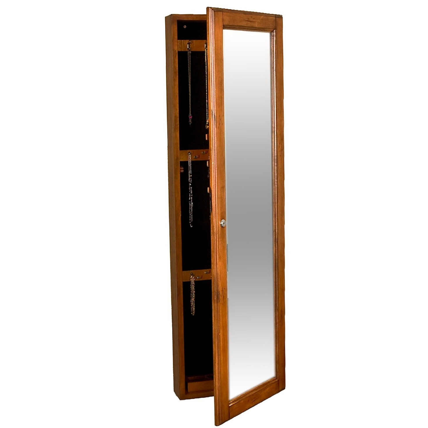 Over The Door Jewelry Armoire With Full Length Mirror  Home Design Ideas