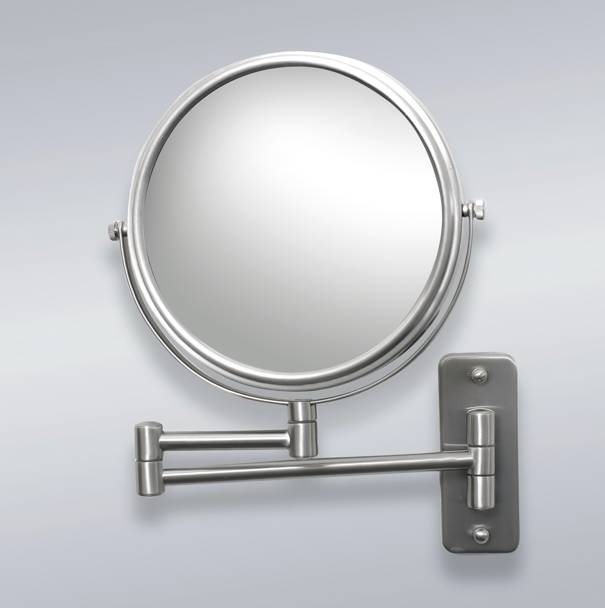 Wall Mounted Magnifying Mirror Brushed Nickel Home Design Ideas