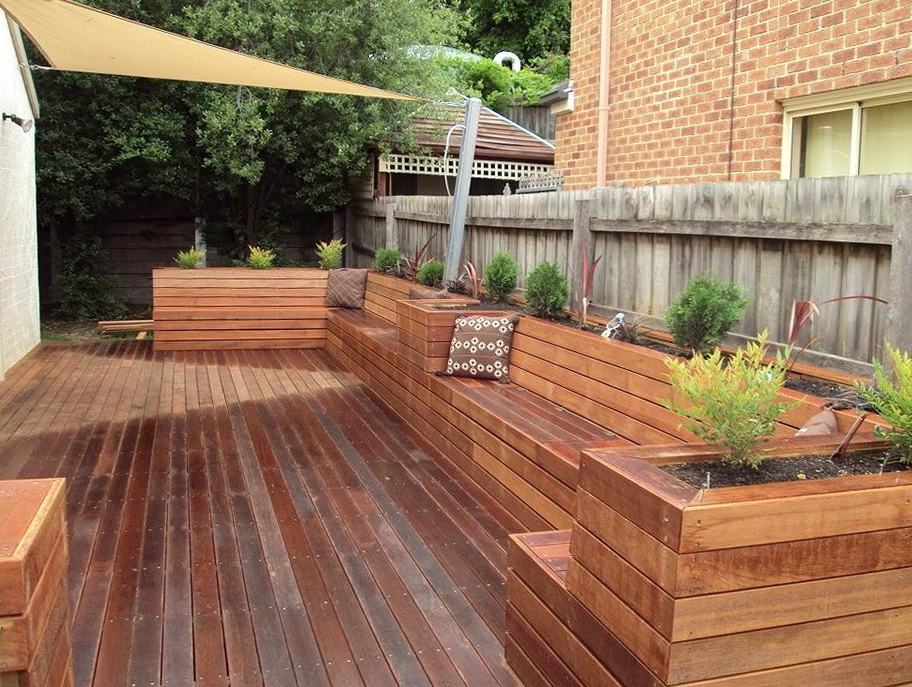 Deck Planter Box Bench | Home Design Ideas