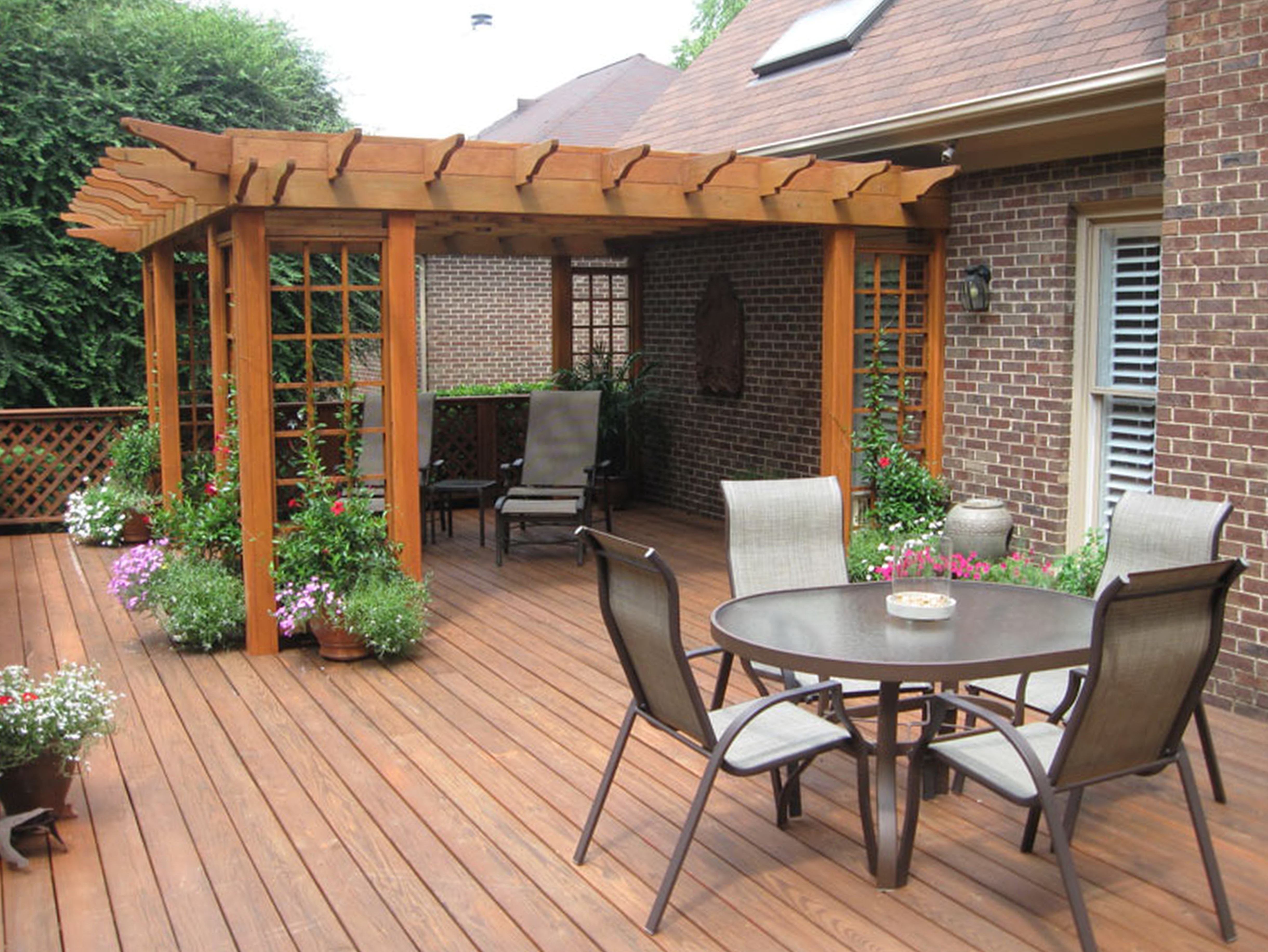 Backyard Wood Deck Designs  Home Design Ideas