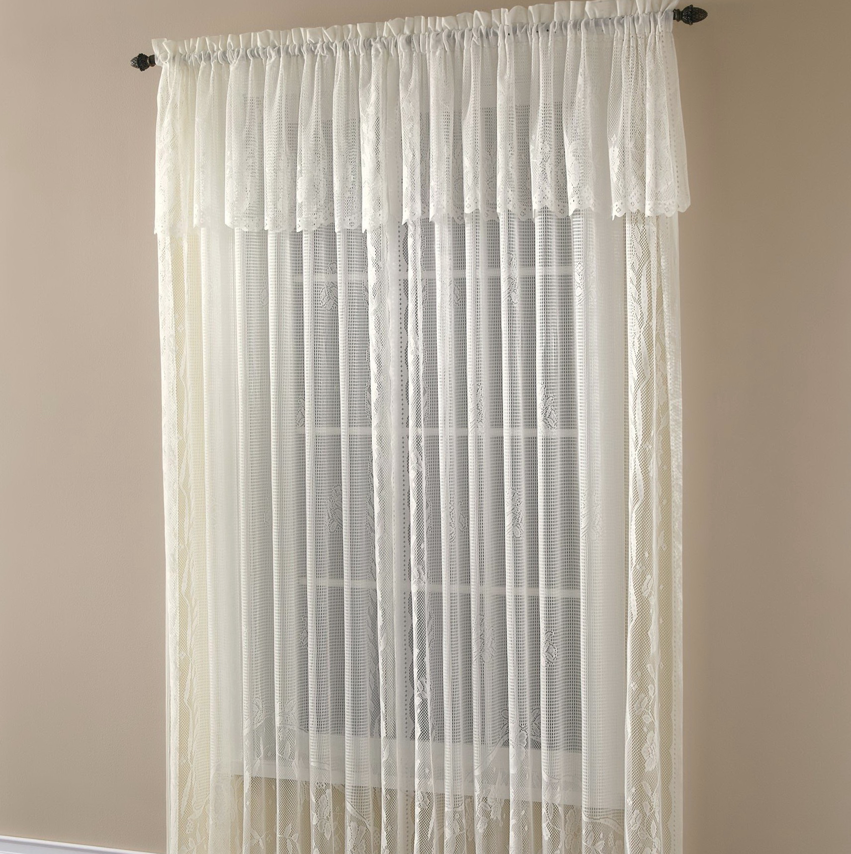 Rod Pocket Curtains Attached Valance Home Design Ideas