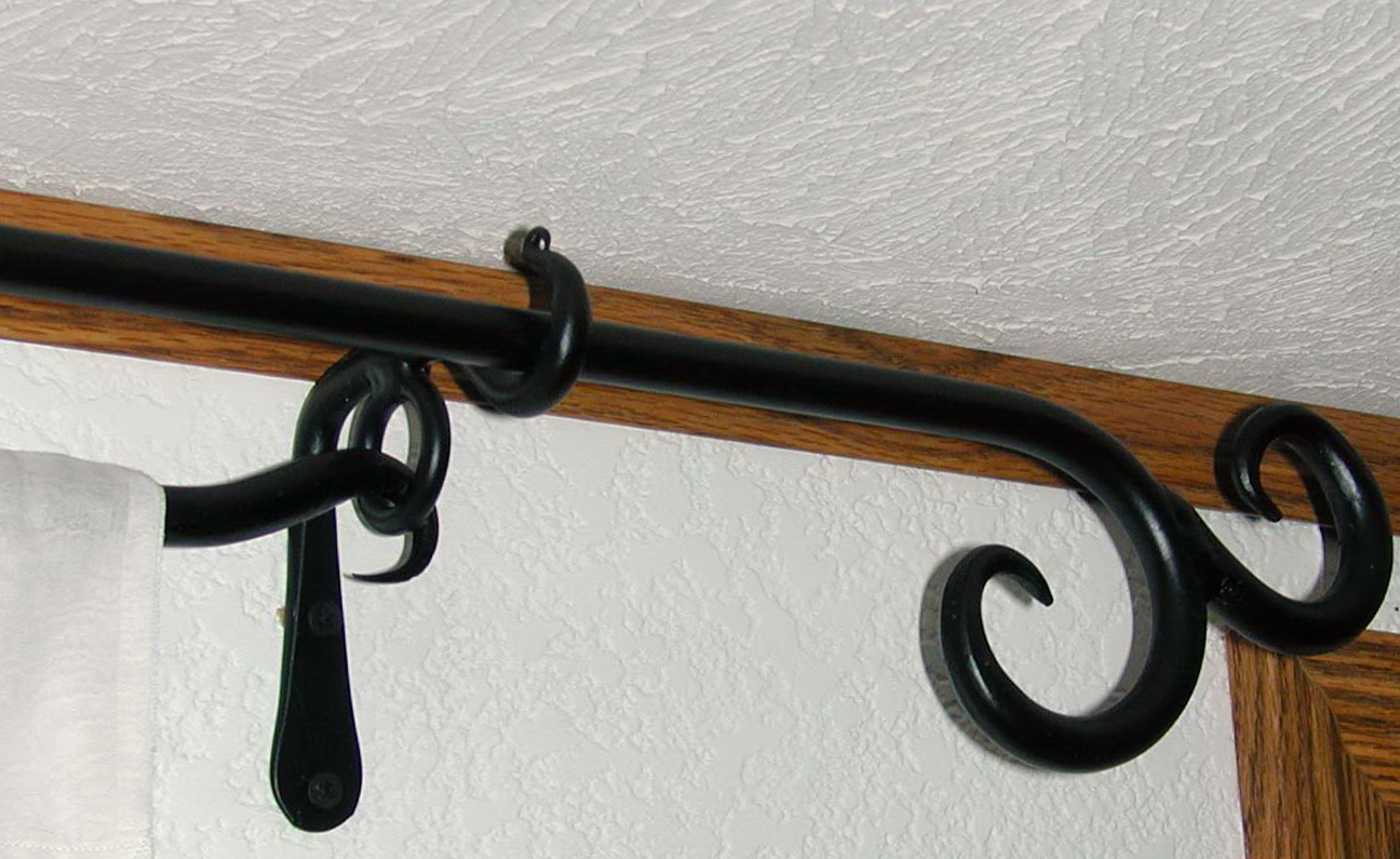 Wrought Iron Curtain Rods And Brackets Home Design Ideas