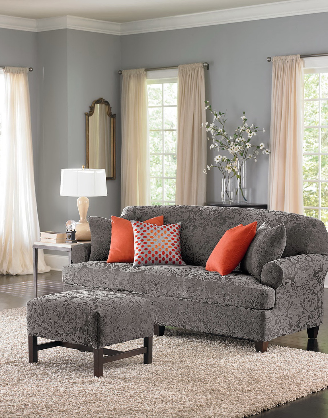 3 Piece T Cushion Sofa Slipcover Home Design Ideas