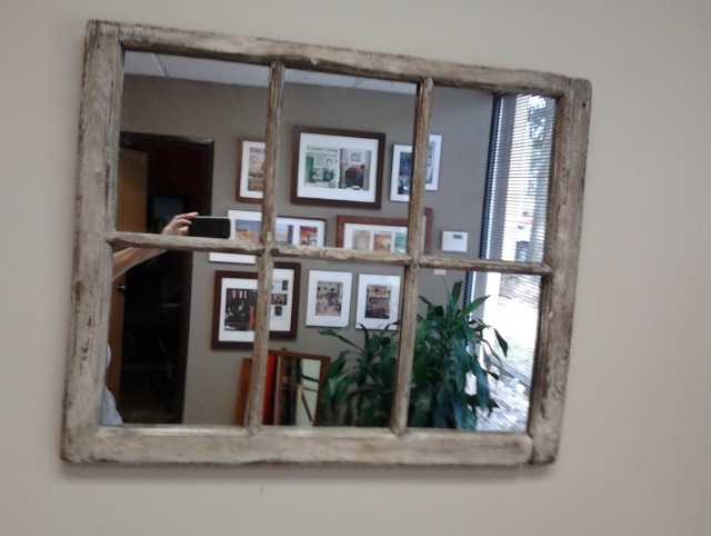 Distressed Window Pane Mirror Distressed Window Pane Mirror