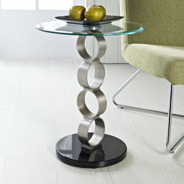 Metal Accent Table With Glass Top Metal Accent Table With Glass Top