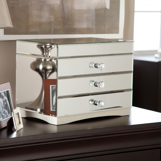 Mina Mirrored Jewelry Box Mina Mirrored Jewelry Box