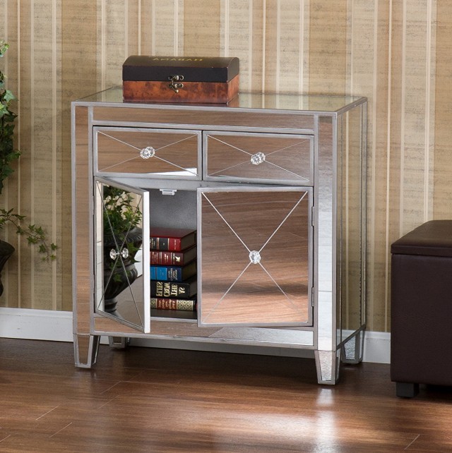 Mirrored Console Table With Storage Mirrored Console Table With Storage
