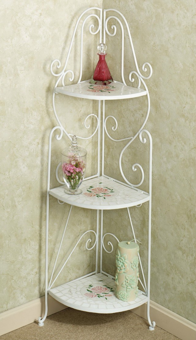 White Corner Accent Table White Corner Accent Table