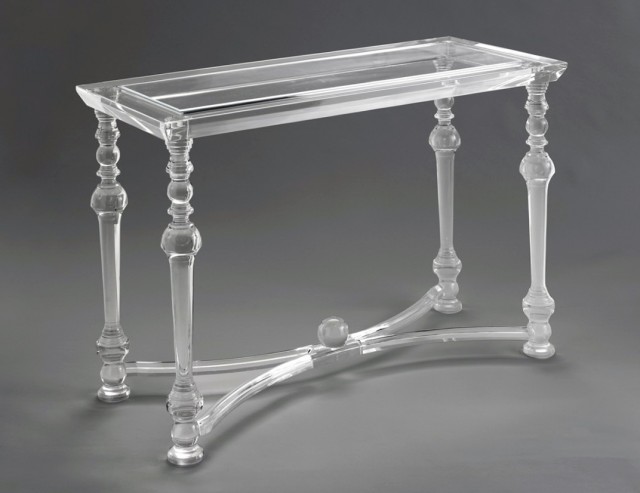 Acrylic Console Table With Shelf Acrylic Console Table With Shelf
