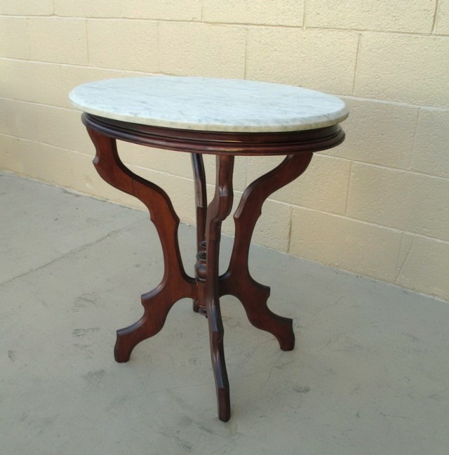 Antique Side Table With Marble Top Antique Side Table With Marble Top