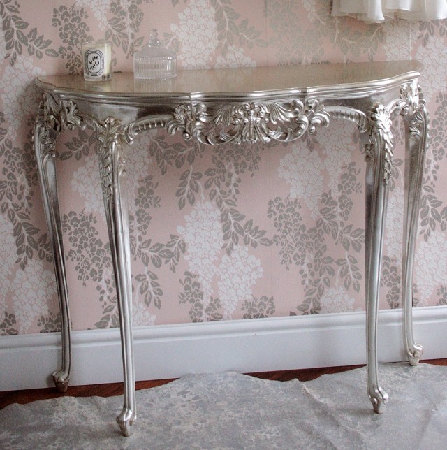 Antique Silver Console Table Antique Silver Console Table