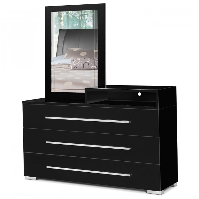 Black Dresser With Mirror Drawers Black Dresser With Mirror Drawers
