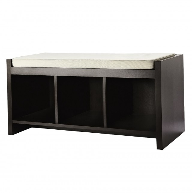 Black Storage Bench With Cushion Black Storage Bench With Cushion
