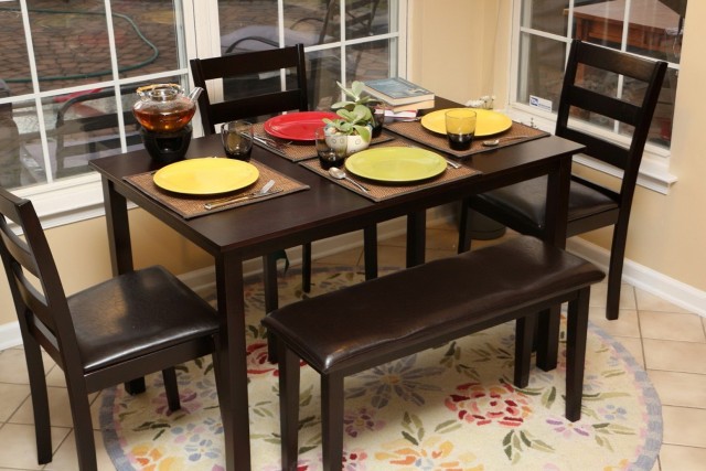 Dining Table With Bench Chairs Dining Table With Bench Chairs