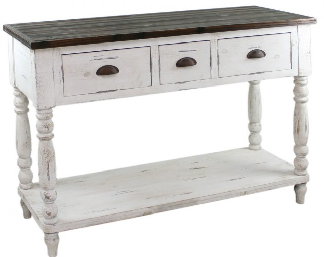 Distressed Console Tables With Storage Distressed Console Tables With Storage