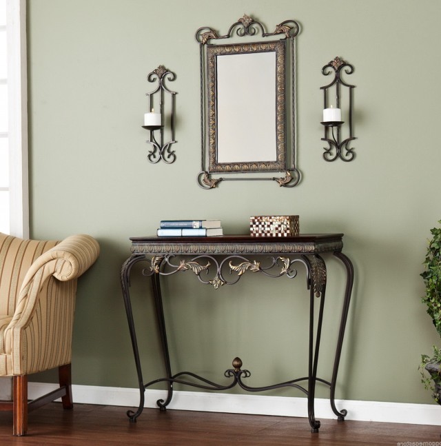 Entryway Console Table Mirror Set Entryway Console Table Mirror Set