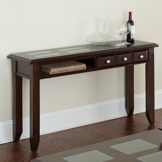 Espresso Console Table Storage Espresso Console Table Storage