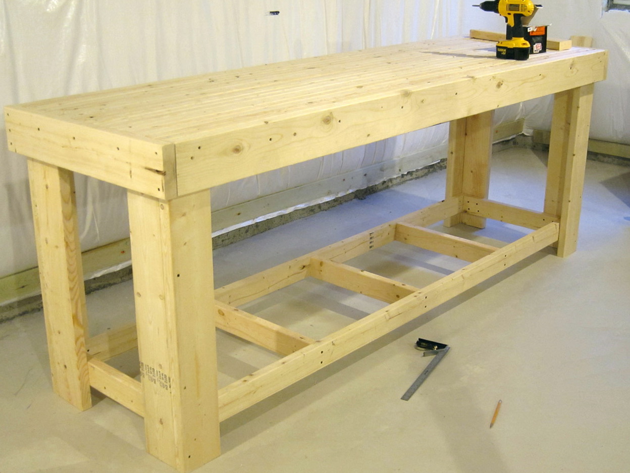 Free wooden work bench plans