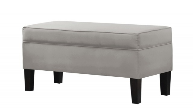 Grey Upholstered Storage Bench Grey Upholstered Storage Bench