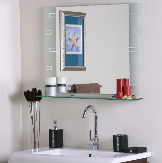 Large Bathroom Mirror With Shelf Large Bathroom Mirror With Shelf