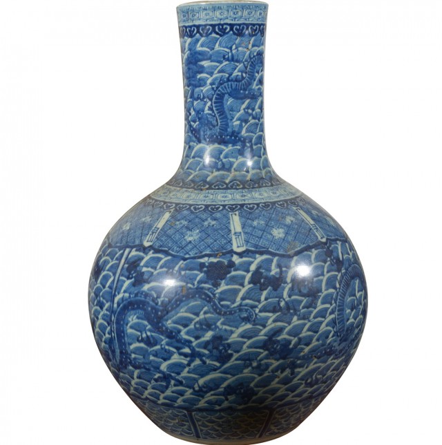 Large Blue And White Vase Large Blue And White Vase