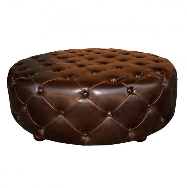 Large Round Tufted Ottoman Large Round Tufted Ottoman