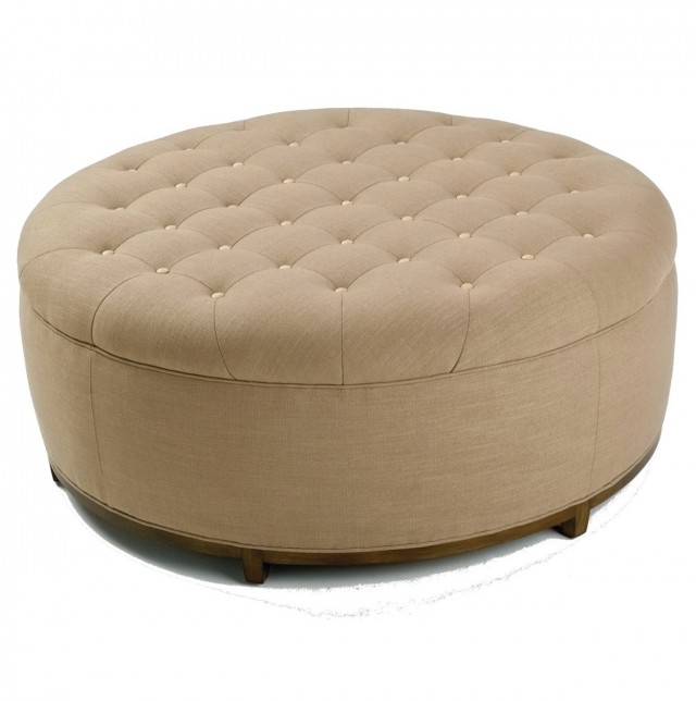Large Tufted Ottoman Round Large Tufted Ottoman Round