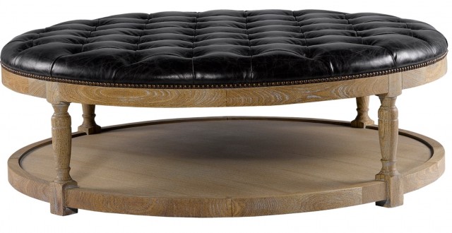 Leather Ottoman Coffee Table With Shelf Leather Ottoman Coffee Table With Shelf