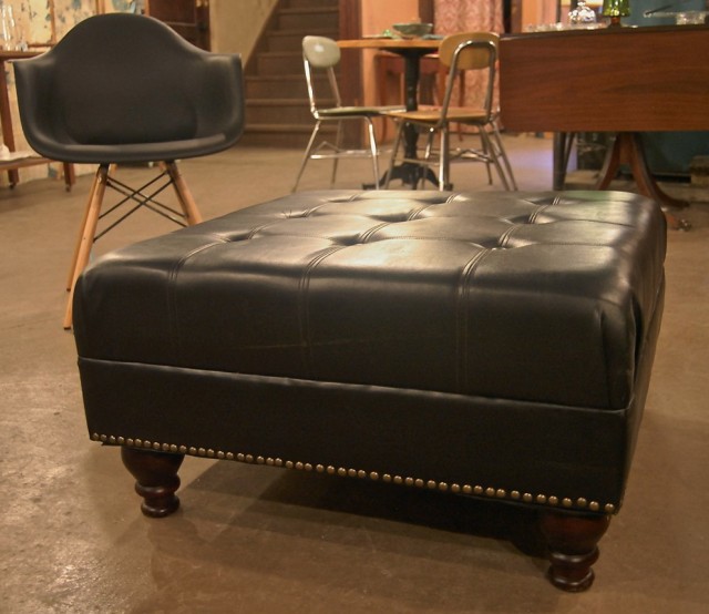 Leather Tufted Ottoman Coffee Table Leather Tufted Ottoman Coffee Table