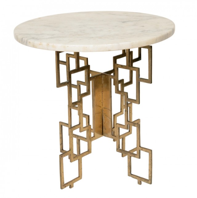 Marble And Brass Side Table Marble And Brass Side Table