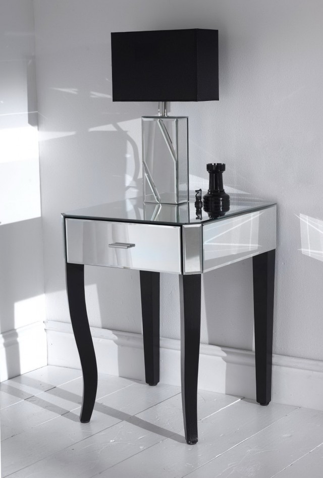 Mirrored Bedroom Side Tables Mirrored Bedroom Side Tables