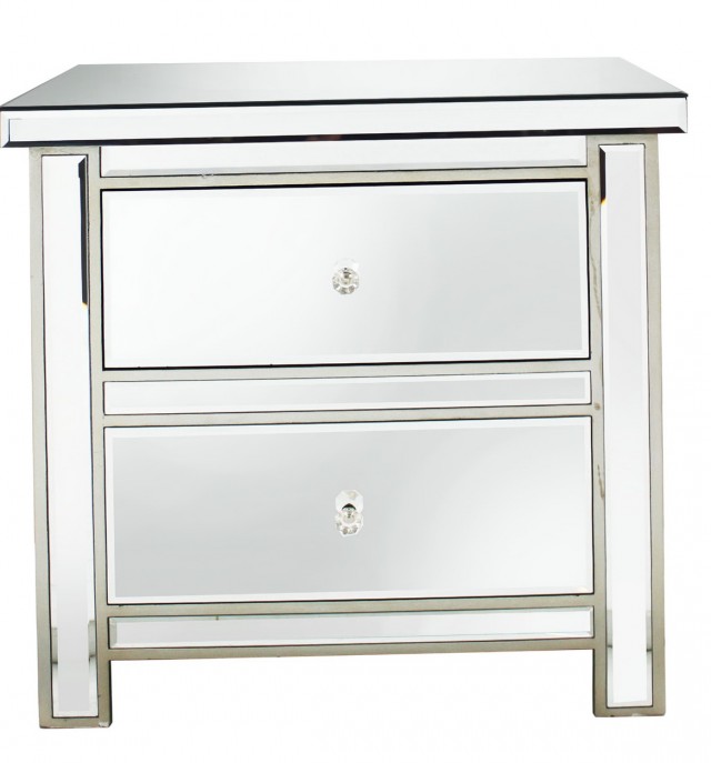 Mirrored Bedside Table With Drawers Mirrored Bedside Table With Drawers
