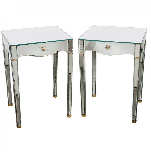 Mirrored End Tables Nightstands Mirrored End Tables Nightstands