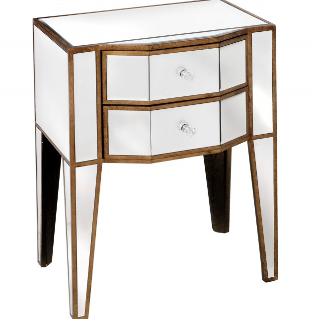 Mirrored Side Tables With Drawers Mirrored Side Tables With Drawers