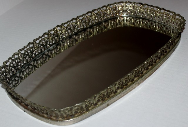 Mirrored Vanity Tray Vintage Mirrored Vanity Tray Vintage