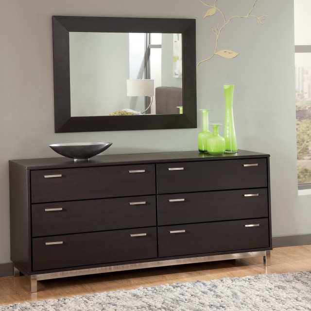 Modern Black Dresser With Mirror Modern Black Dresser With Mirror