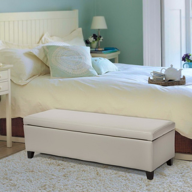 Modern White Storage Bench Modern White Storage Bench