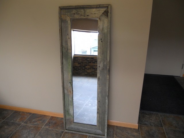 Reclaimed Wood Mirror With Shelf Reclaimed Wood Mirror With Shelf