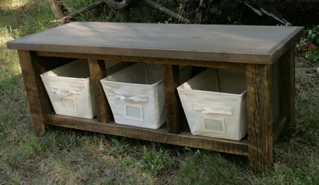 Rustic Entryway Bench With Storage Rustic Entryway Bench With Storage