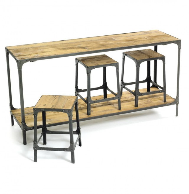 Rustic Metal Console Table Rustic Metal Console Table