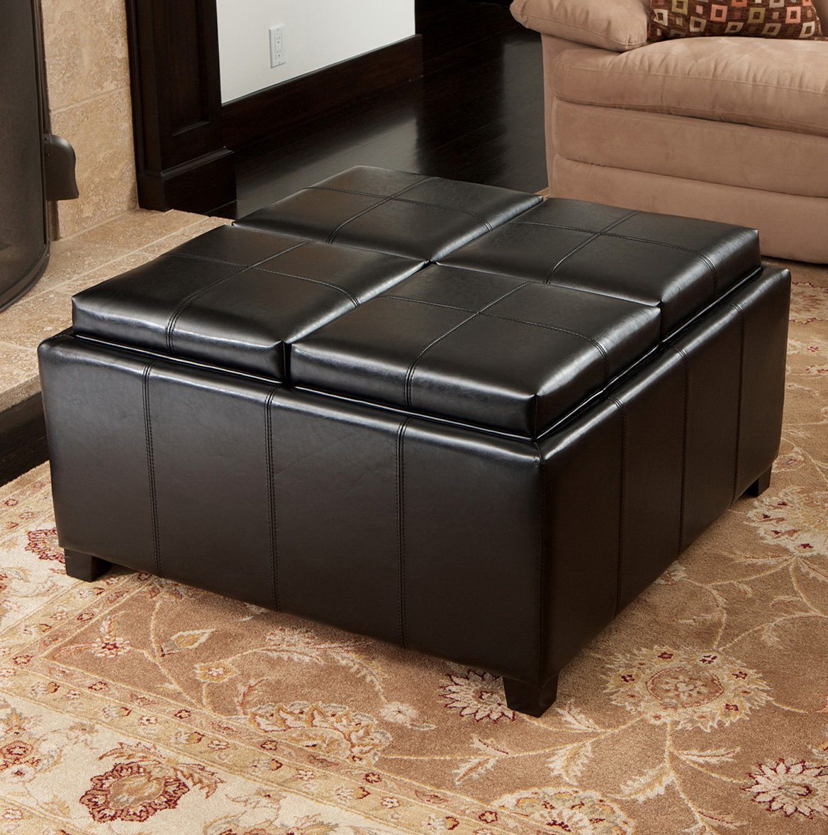 Square Leather Ottoman Canada Home Design Ideas