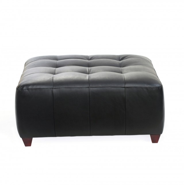 Square Tufted Leather Ottoman Square Tufted Leather Ottoman