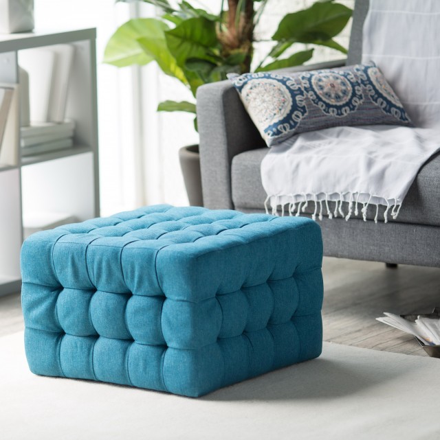 Teal Square Storage Ottoman Teal Square Storage Ottoman