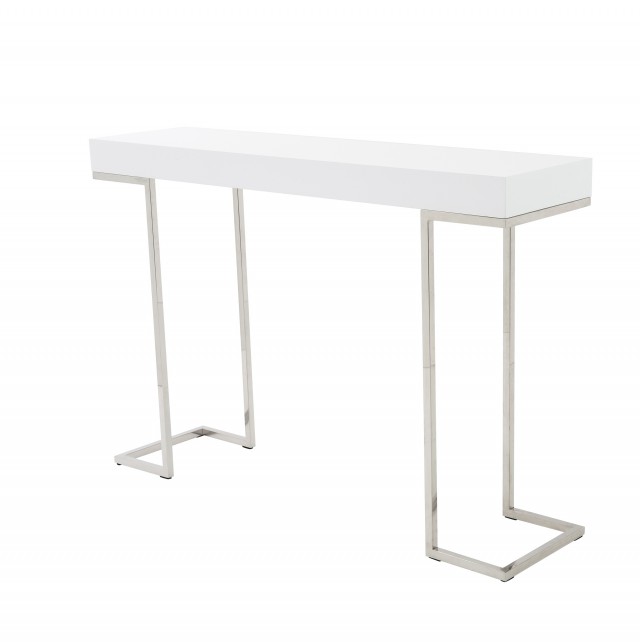 White Contemporary Console Table White Contemporary Console Table