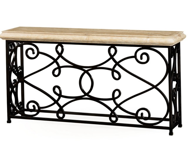 Wood And Iron Console Table Wood And Iron Console Table