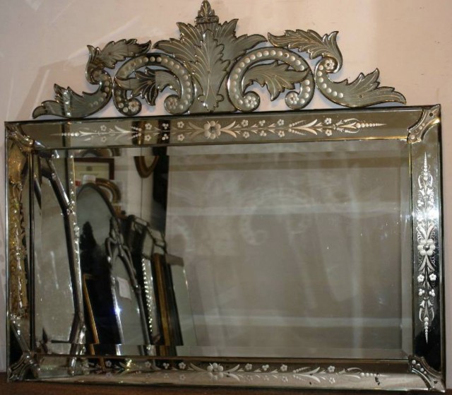 Antique Venetian Glass Mirror Antique Venetian Glass Mirror