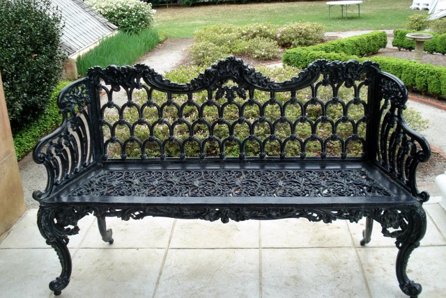 Black Wrought Iron Benches Black Wrought Iron Benches
